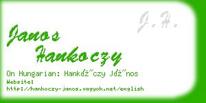 janos hankoczy business card